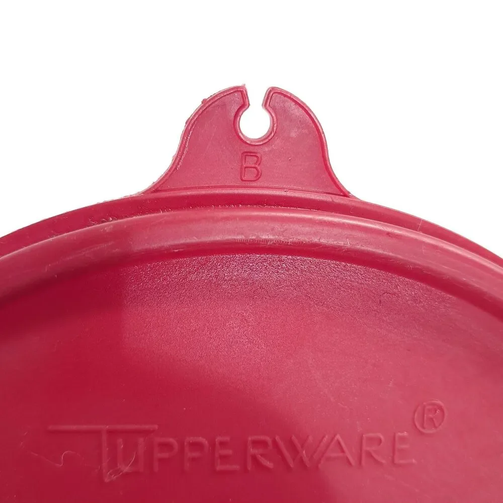 Vintage Tupperware 238-18 B tab Red Lid cap for food container storage ONLY